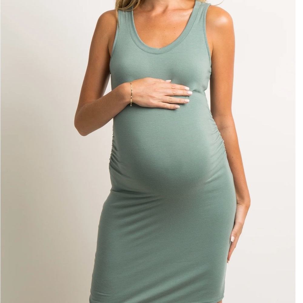 Sleeveless Maternity Dress- pink blush medium. Three for price of one!